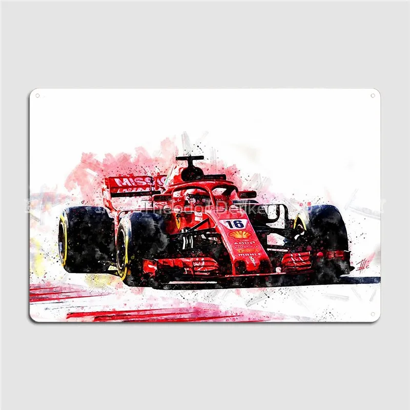 Charles Leclerc Poster Targa In Metallo Cinema Garage Pub Garage Design Targhe Targa In Latta Poster