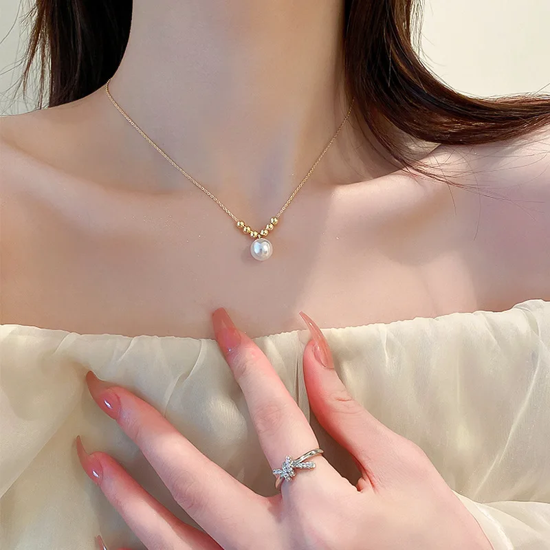 Pearl Pendant Clavicle Necklace Ladies Jewelry Everyday Birthday Party Gift women jewelry lace necklace velvet choker necklaces metal choker necklace lace choker necklaces snake necklace childrens necklace