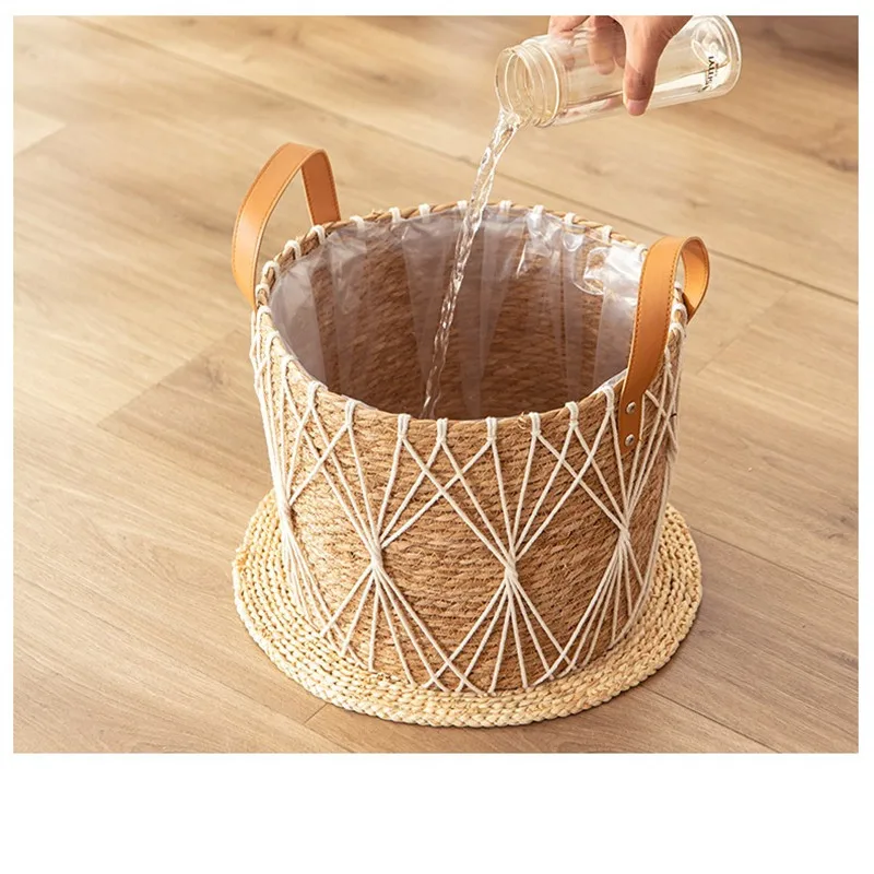 Bambu Com Decoração De Tricô, Plantador, Vaso