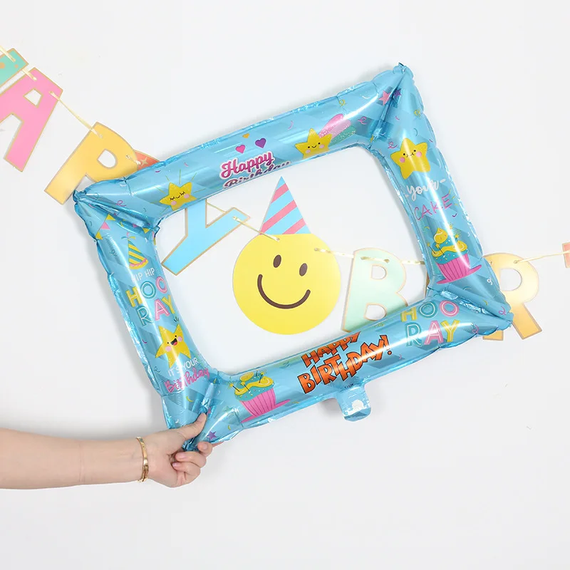 1PC   Photo Frame Aluminum Film Birthday Party Decoration Balloon