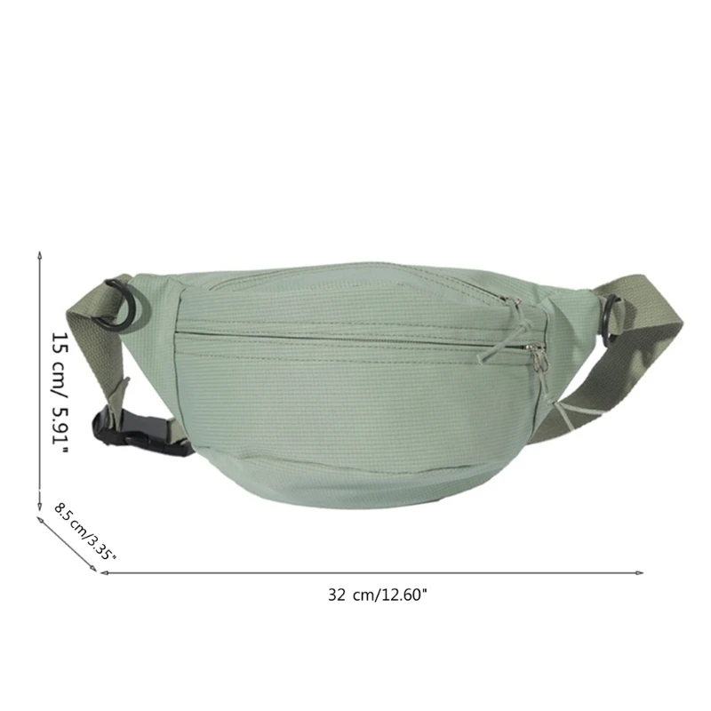 Crossbody Fanny Pack for Men and Women Waist Bag Bum Bag with Adjustable Strap Solid Color Chest Bag Money Belt Bag