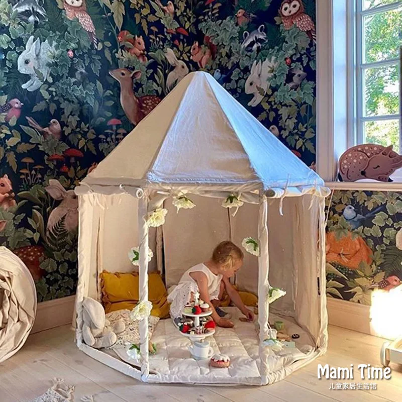 Korean INS children's tent indoor home boy yurt small house baby sleeping toy game house