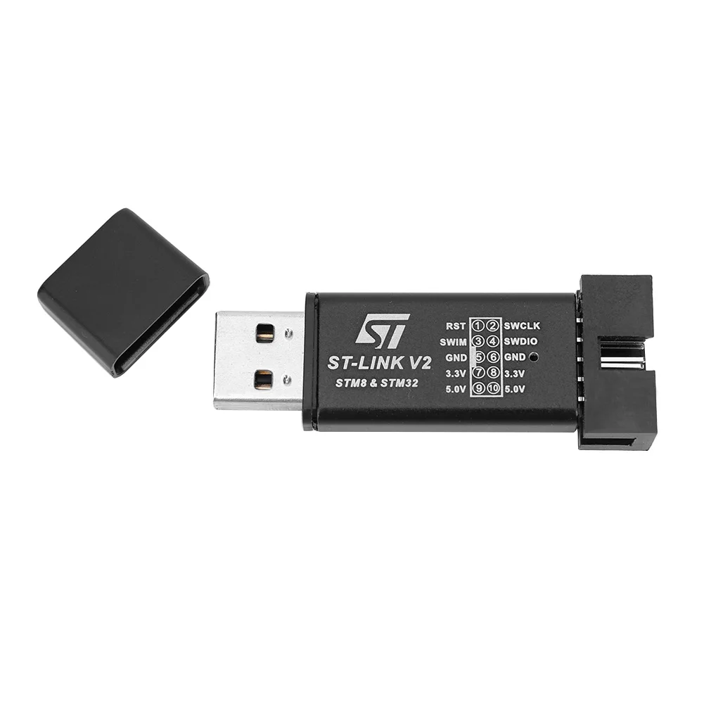 시뮬레이터 다운로드 프로그래밍 LED 표시기, 무작위 색상, ST-LINK V2 STM8 STM32, 5V 3.3V