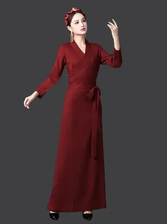 Chinese Tibetan Clothing Female Tibetan Dance Performance Clothing