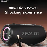 ZEALOT S87 80W Wireless Speakers, Outdoor Portable Subwoofer Speaker, IPX 5, Hifi Sound quality, RGB light, Long Battery Life. - Image 3