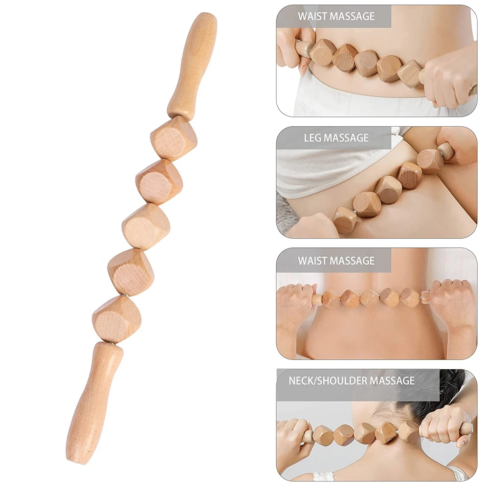 Wood Therapy Massage Tools Maderoterapia Kit Lymphatic Drainage Massager Wooden Massager Body Sculpting Tools for Anti-Cellulite