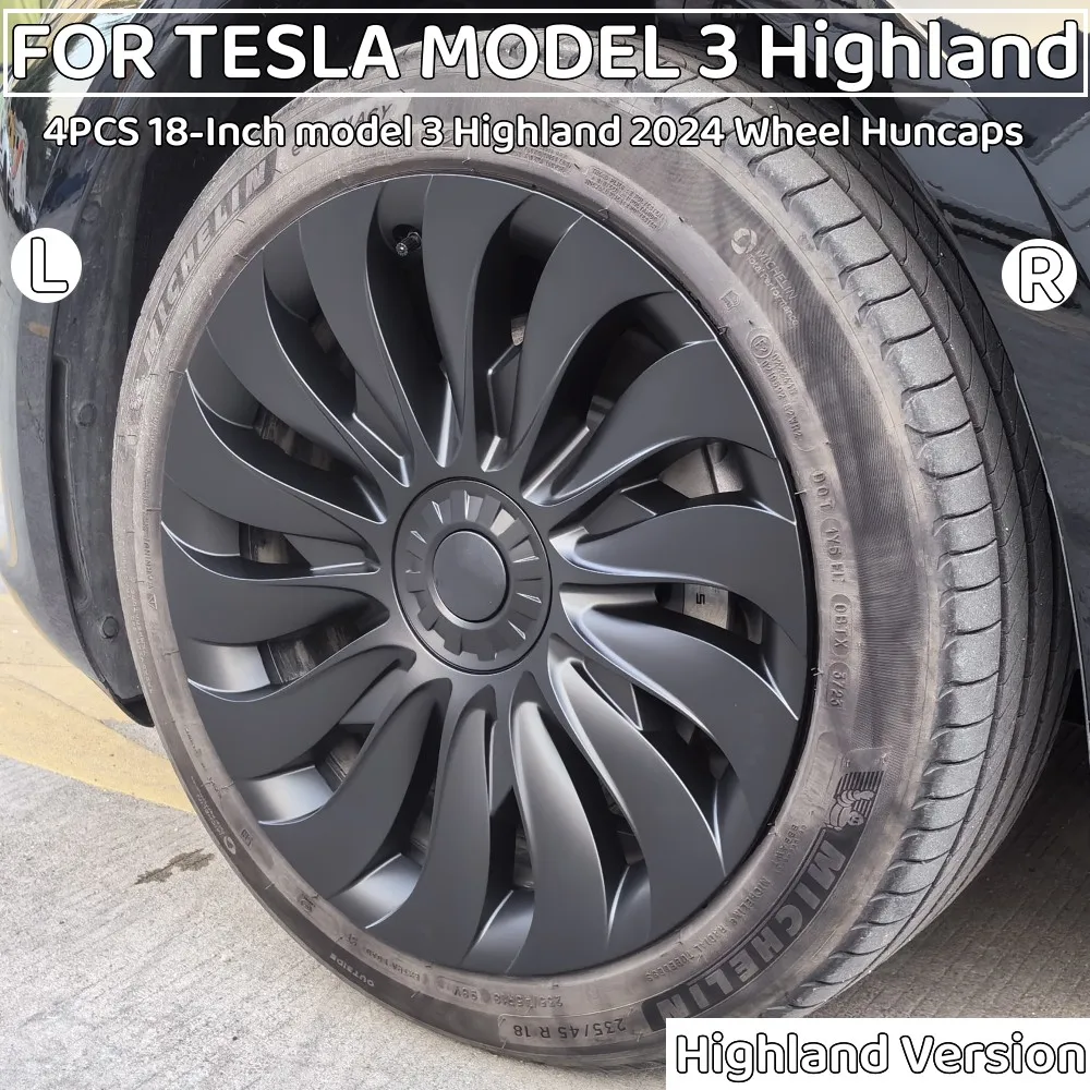 

Колпачки на ступицы колеса для Tesla Model 3 Highland 2024, 4 шт., 18 дюймов