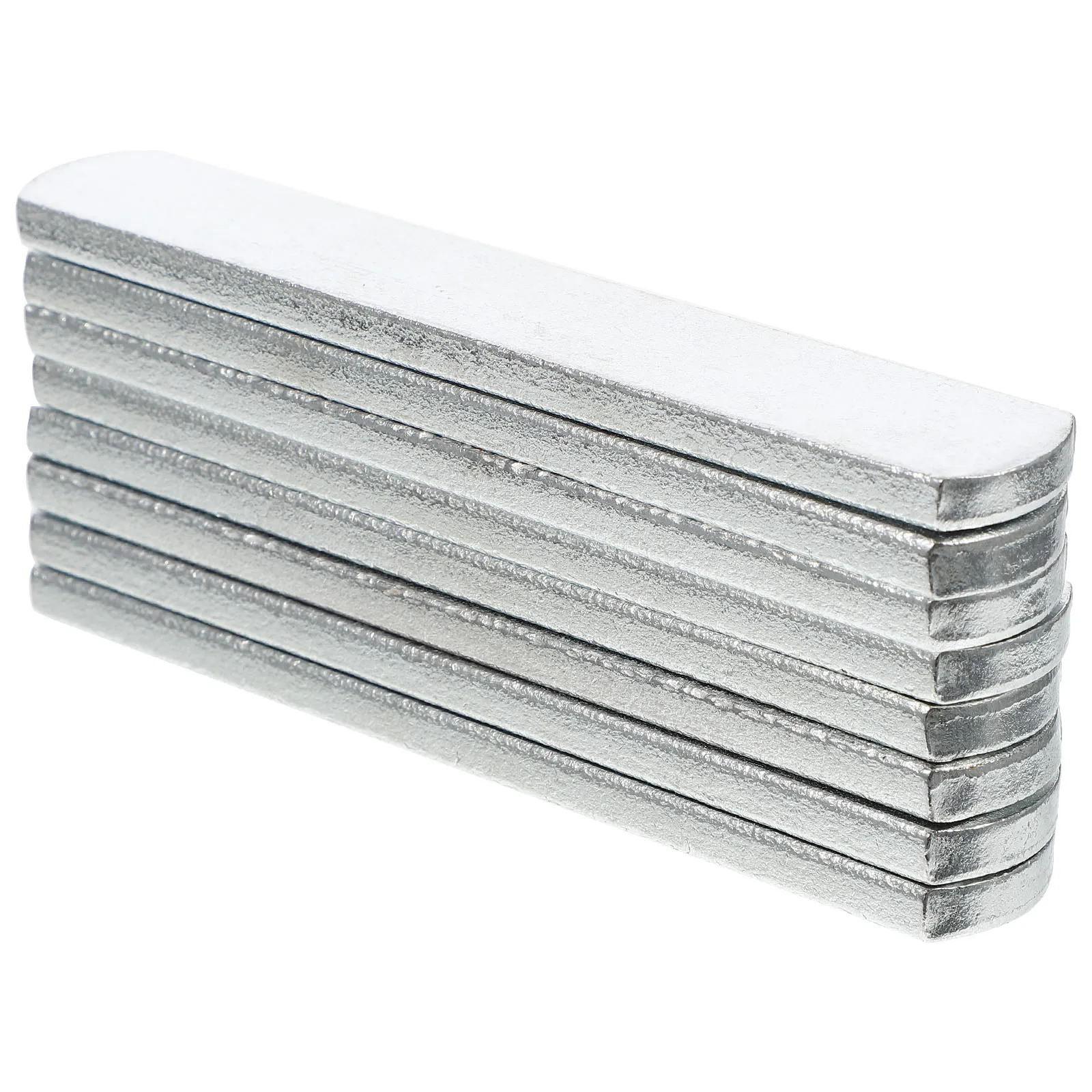 Strength Training Plate 8Pcs Electroplating Steel Plate Weight Bearing Steel Plate Strength Training Weighted Strip Weight Vest Leg Shin Guards 15x2.5cm