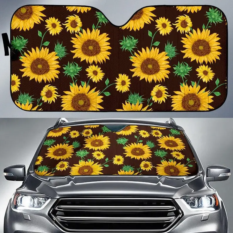 

Sunflowers Floral Flowers Car Windshield Sun Shade, Visor, Car Accessories
