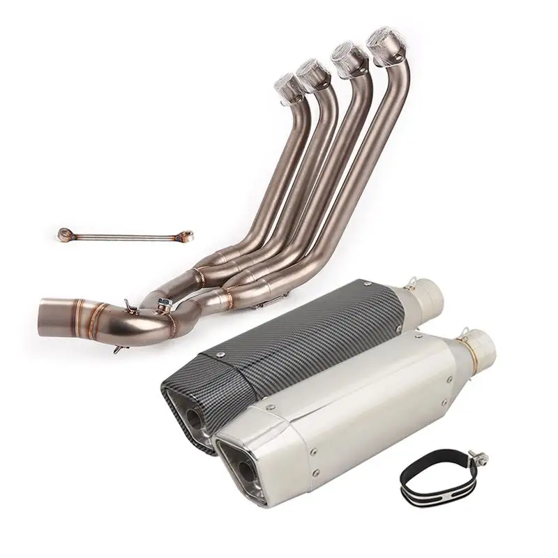 Exhaust Pipe FOR HONDA CBR650F CB650F 14-2022 Motorcycle Escape Muffler Front Link Pipe Steel Bottom Row Connect Tube DB Killer - Image 2