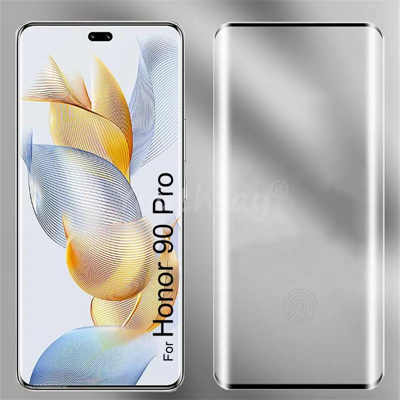 Per Honor 90 Pro Vetro 3D Schermo Curvo Vetro Honor 90 Pro Pellicola Protettiva Per Lenti Honor 90 Pro Vetro Temperato