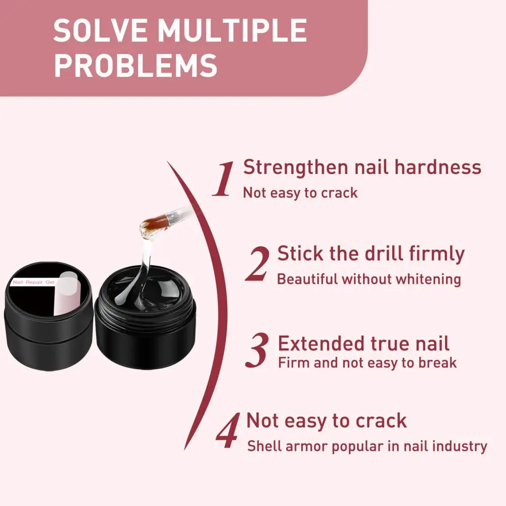 Nail Repair Gel Kit 1 Set Fashion Non-irritating Fast Dry Quick Building Phototherapy Extension Glue Nail Salon Supplies