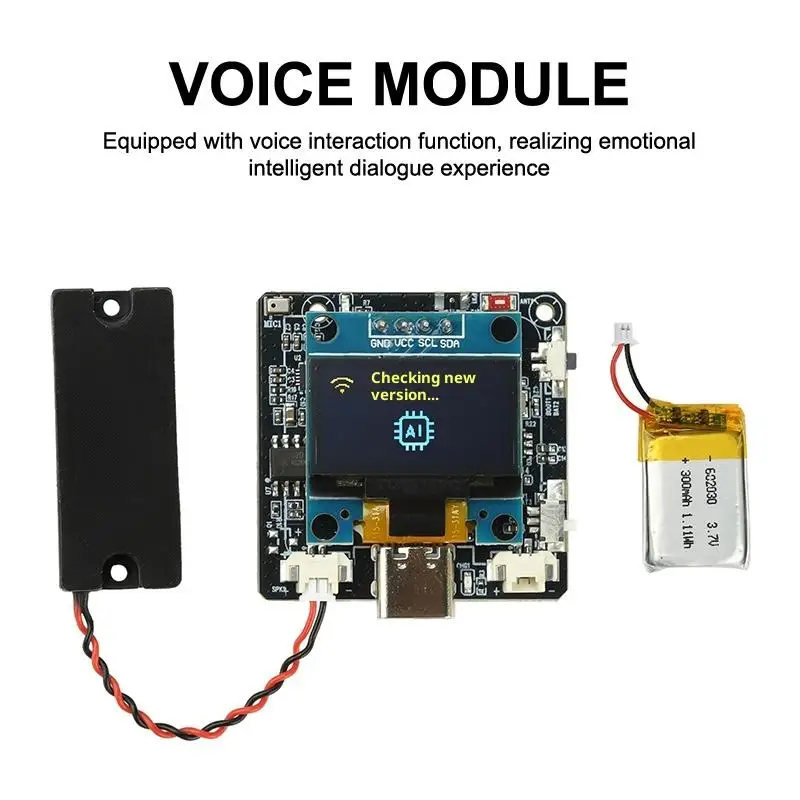 SP32-C3 Entwicklungsboard AI Dialog Voice Modul AI Sprachsensormodul mit 0,96 Zoll Bildschirm für Deepseek/Xiaozhi – Detail 5