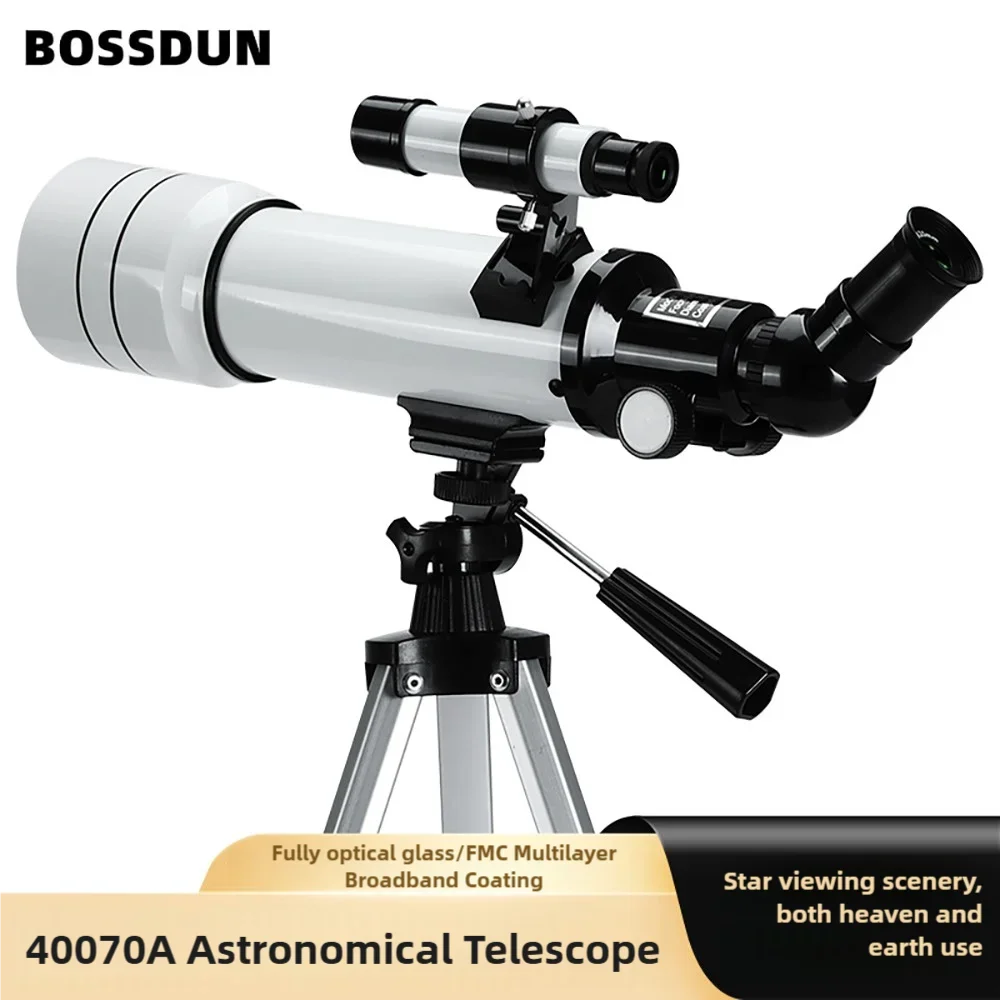 Telescopio Per Principianti 70/400 Mm Con Treppiede - Kit Completo Per Osservazione Luna E Pianeti