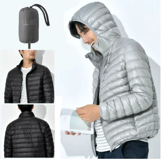 Winter Autumn men Ultralight Jacket White Duck Down Coat Men Down Jackets Winter Male Casual down jacket Coat Warm Parka 6XL