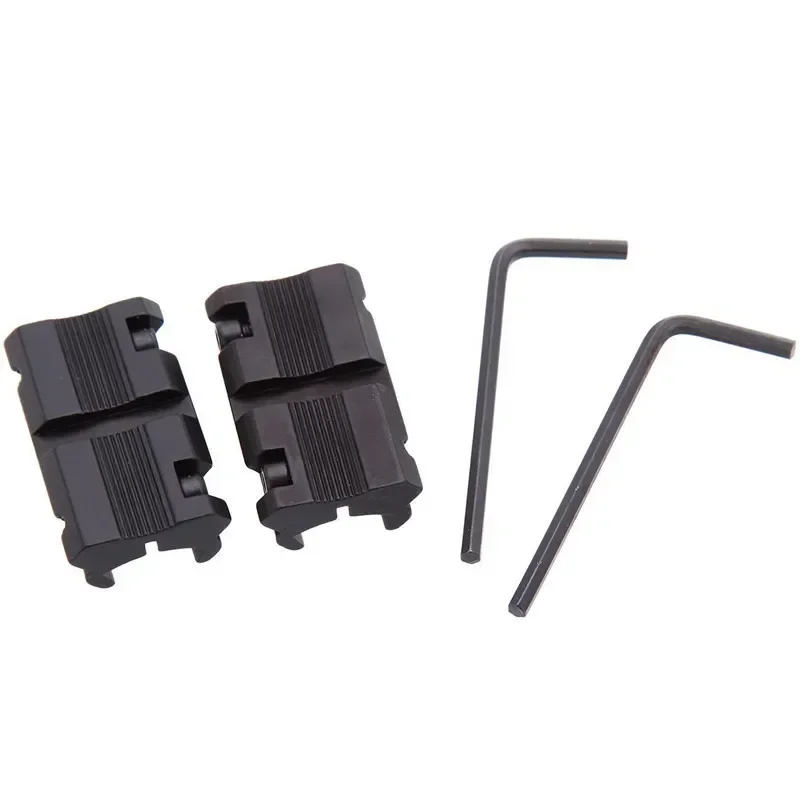 2Pcs Scope Adapter Mount Base 11mm Dovetail to 20mm Weaver Picatinny Rail Mount Converter 9.5mm-10mm Dovetail scope mount adapter