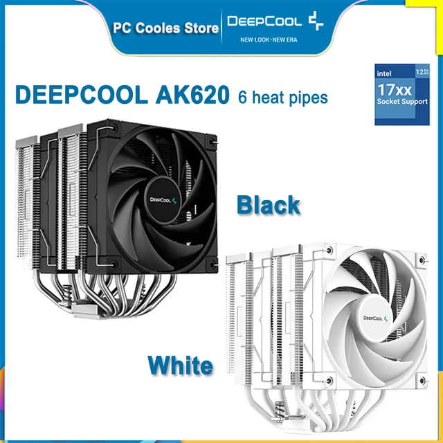 DEEPCOOL AK620 Black/White 6 Heatpipes CPU Cooler Twin Towers Radiator For  Intel 12th Generation LGA1700 2011 115X 1200 AM4