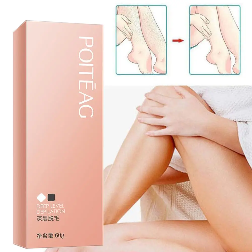 

60g Fast Hair Removal Cream Painless Depilatory Cream Skin Friendly Painless Hair Remover Cream For Women And Men A5M4