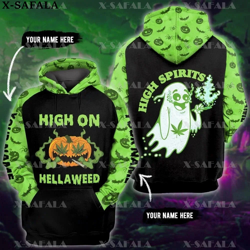 

Smoker WEED HIGH ON HALLOWEEN Pumpkin 3D Print Zipper Hoodie Man Female Pullover Sweatshirt Hooded Jacket Jersey Tracksuits-1