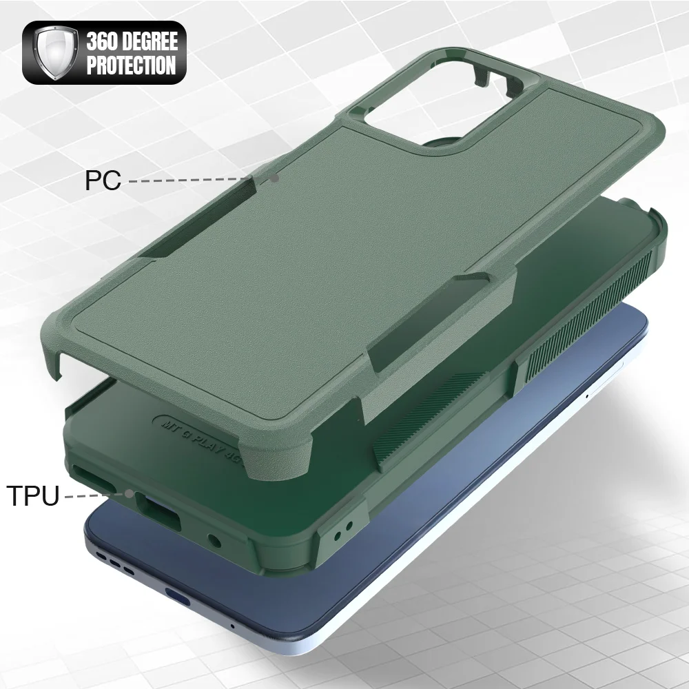 New Shockproof Dual-Layer TPU/PC Phone Case with Enhanced Protection
