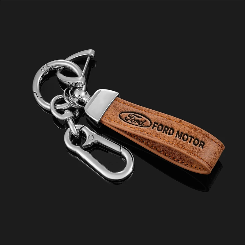 Premium Leather Car Keychain Accessory
