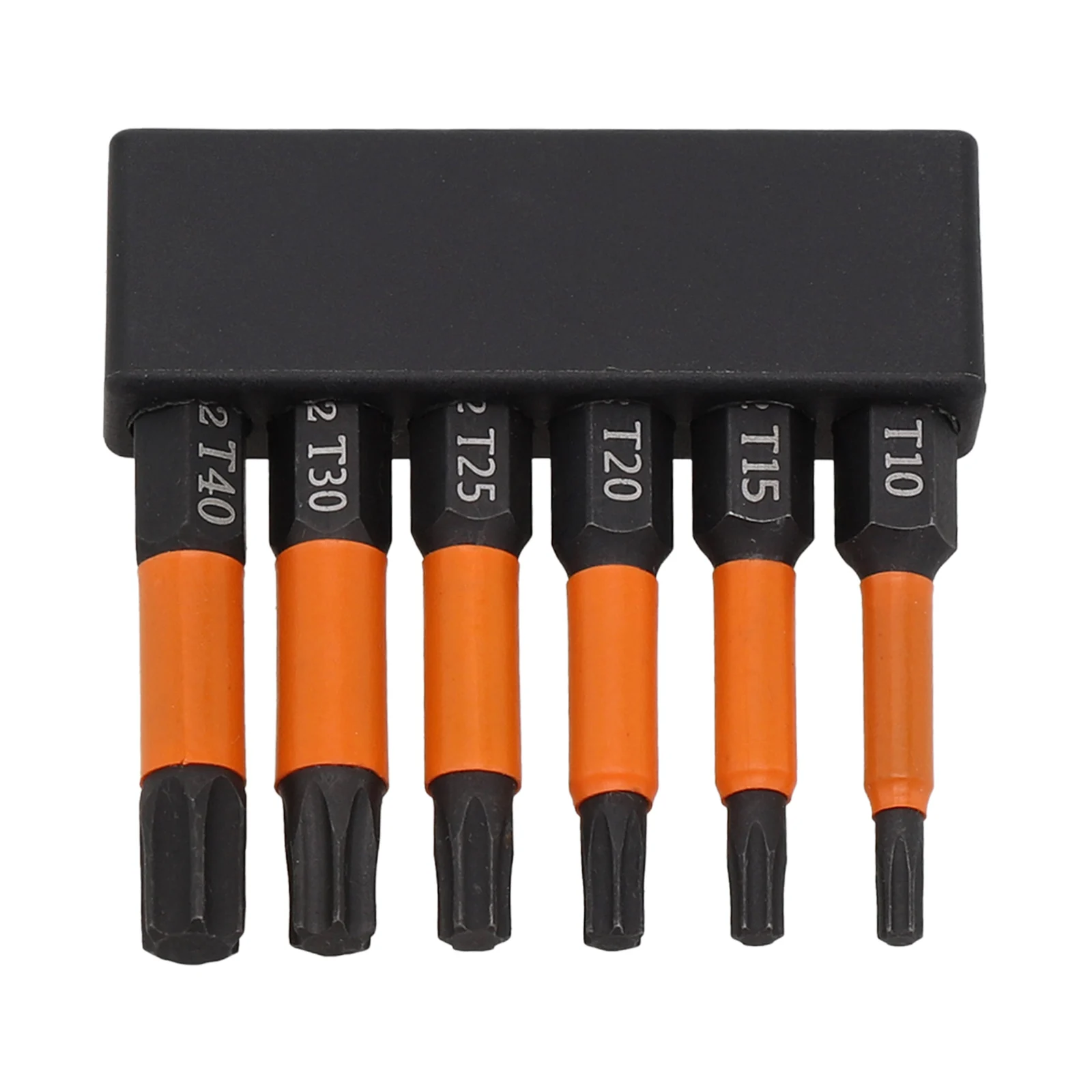 

6pcs 50mm Torx Screwdriver Bit Magnetic 1/4 Shank Screwdriver Bit Set T10-T40 Alloy Steel Hand Tools Accessories