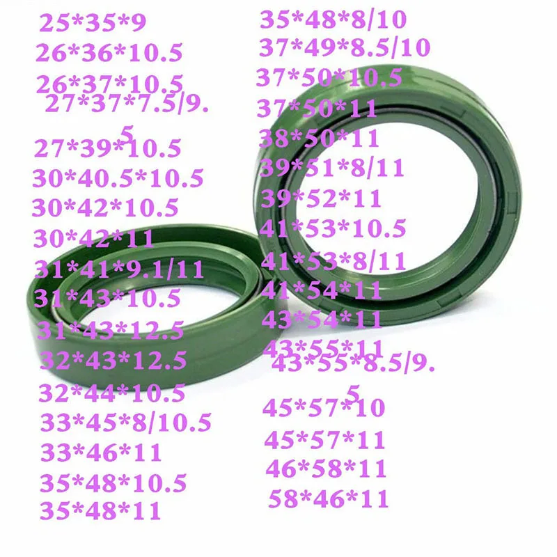 LOPOR Motorcycle Parts Oil Absorbing Front Fork Shock Absorbing Ring Oil Seal 37X50X11 25X35X9 43X55X9.5 30X42X11 41X53X10.5 engine transmission seal