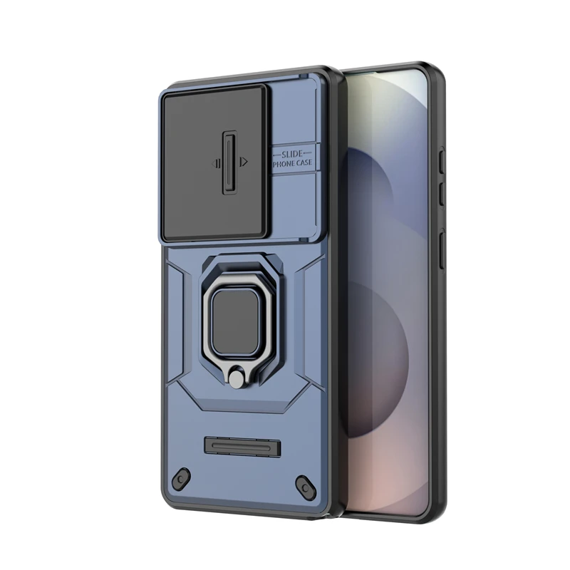 Enhanced Lens Sliding Window Shockproof Phone Holder with Magnetic Protector Cover