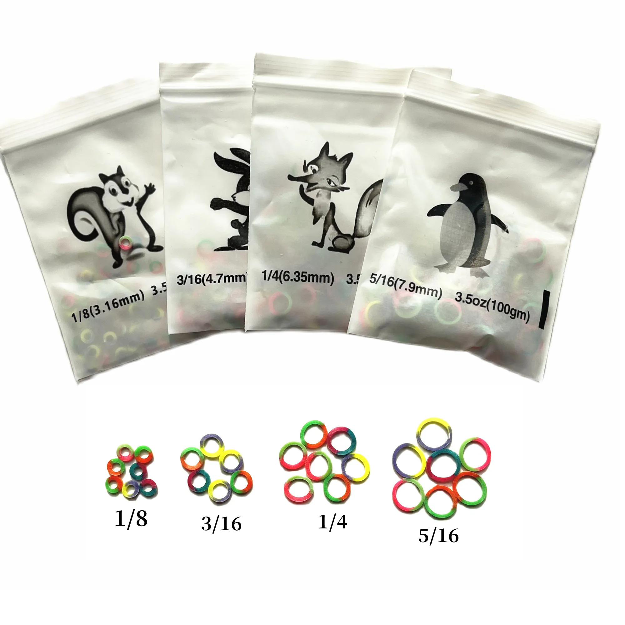 

Colorful 5000pcs Dental Orthodontic Elastics Rubber Bands Ligature Ties Teeth Bands 3.5/4.5oz 1/8" 3/16" 1/4" 5/16"100pcs/Bag
