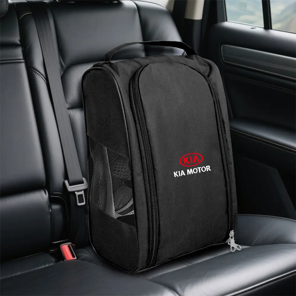 1PCS Auto Logo Sneaker Lagerung Tasche Reise Ausflug Schuh Lagerung Werkzeug Auto Zubehör Für KIA Rio Ceed Sportage Cerato soul Sorento – Detail 5