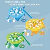 Ice Breaking Game Toy Mini Penguin Trap Breaking Ice Cubes Puzzle Game Toys With Hammers Save Penguin Table Game Educational Toy 6