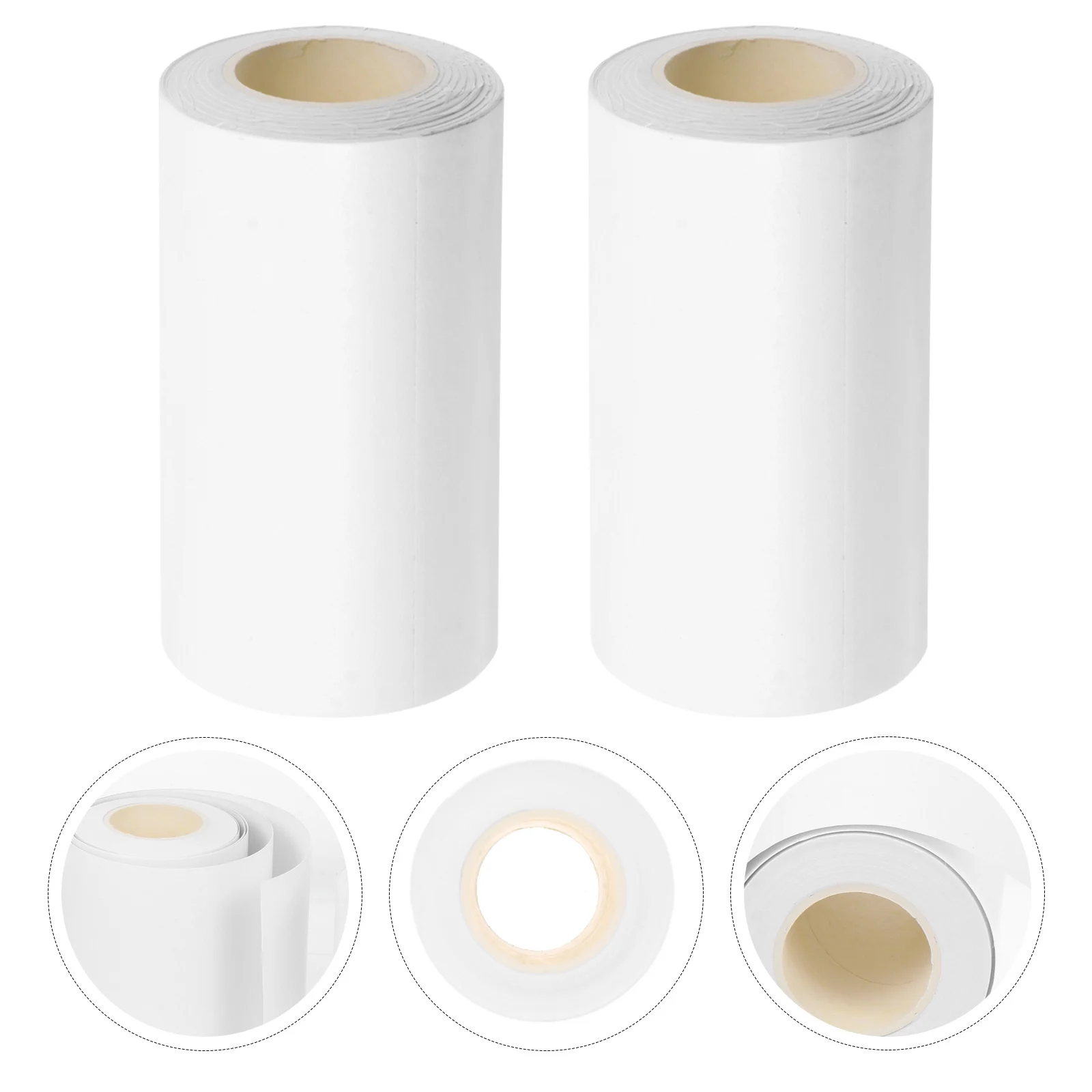 

2 Rolls Hand Account Release Paper Non-stick Double Side Adhesive Tape Blank Page Sided