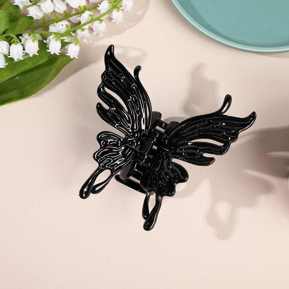 Black Hair w Butterfly Clip