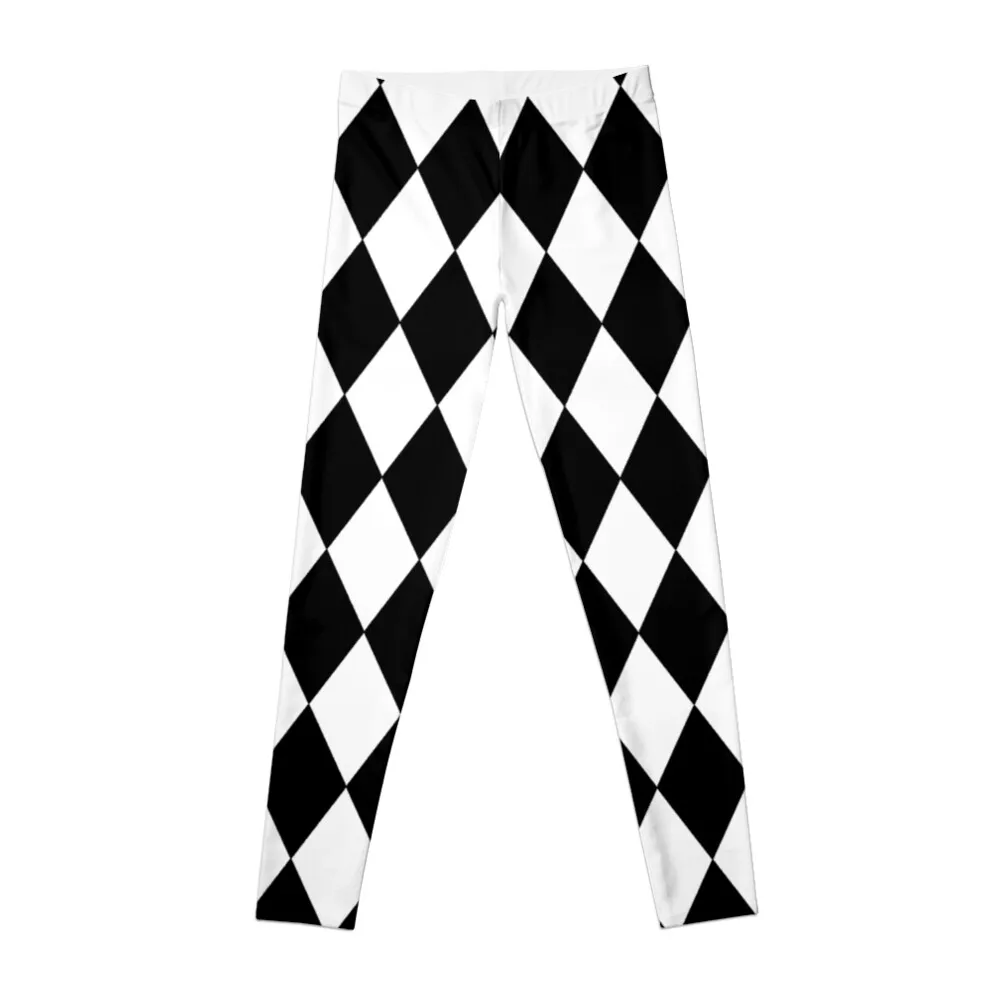 

Black and White Harlequin Pattern Leggings sport pants legings for fitness Golf wear fitness set gym Womens Leggings