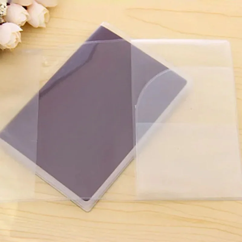 1PC Passport Protective Cover Transparent Frosted, PVC Material Waterproof Document Case - 3