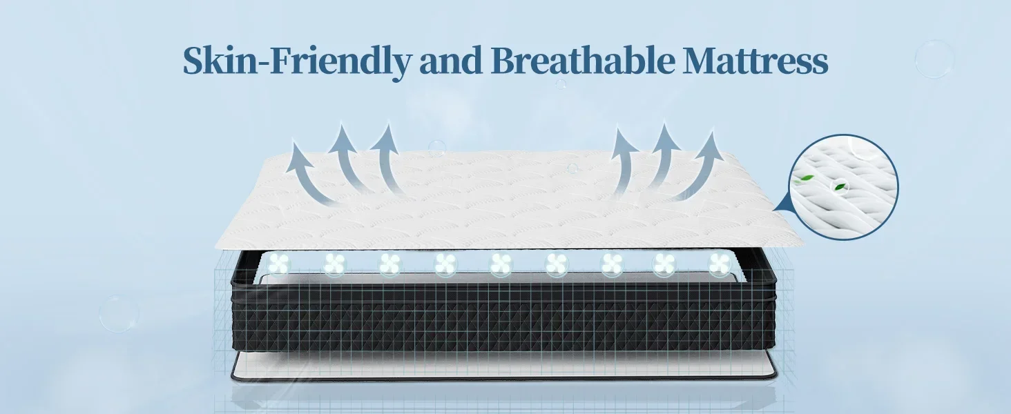 12-Inch Memory Foam Hybrid Mattress – Queen Size, Relieving Comfort