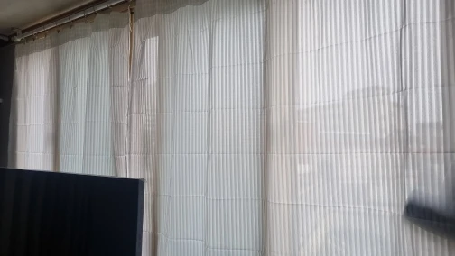 Striped Vertical Privacy Sheer Tulle for Windows Transparent Chiffon White Tulle Blinds Style Curtains photo review