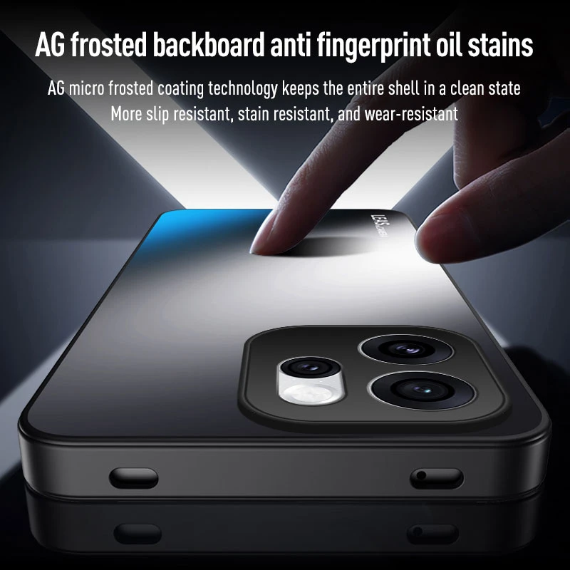 Magnetic Hard Matte Protective Phone Case with Ring Stand and Shockproof Bumper