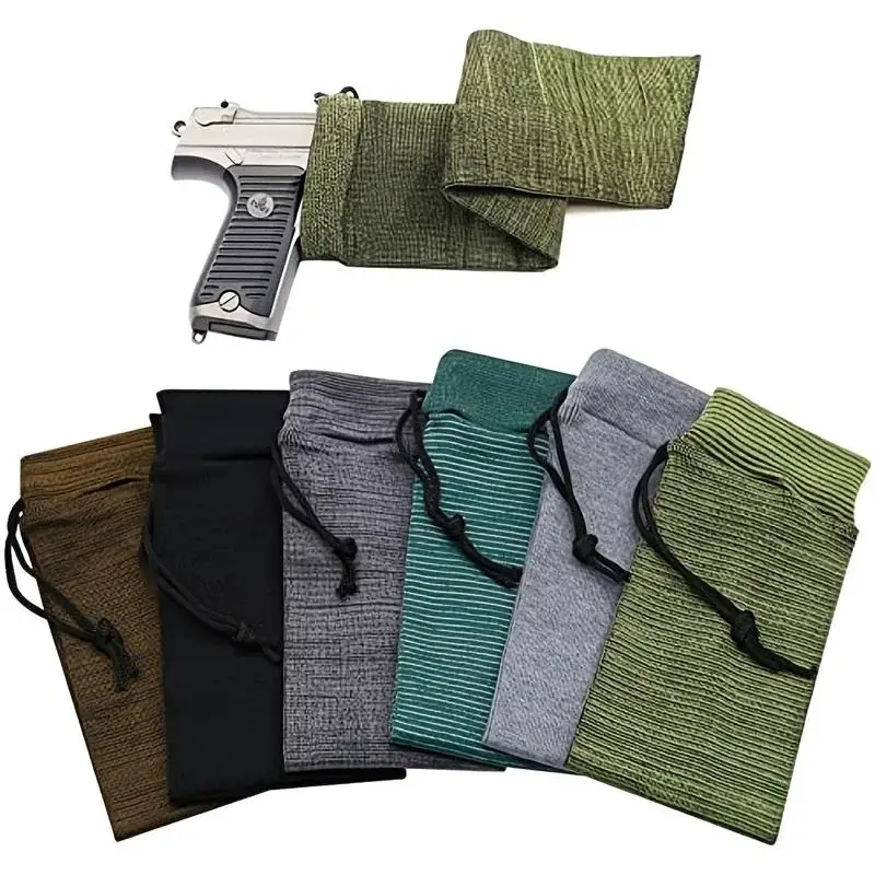 Silicone Treated Gun Sock Polyester Rifle Shooting Fishing Rod Protection Cover Bag Case Tactical Hunting Sleeve