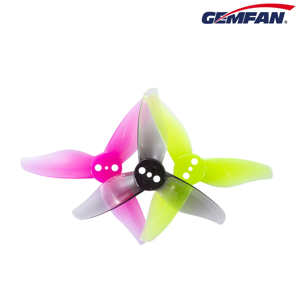 4pairs gemfan uragán 2023 2X2.3X3 3-blade párátko lodní šroub 1mm 1.5mm pro RC FPV závodní freestyle 2inch párátko drony