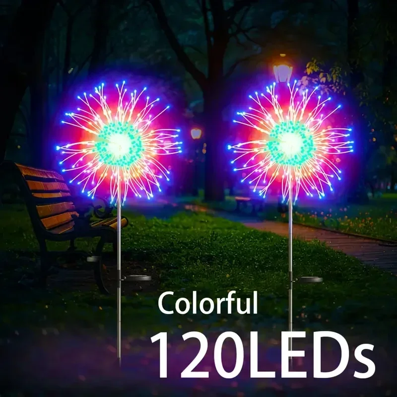 90/120LEDs Solar Garden Lights Solar Firework Lights Outdoor for Pathway Party Wedding Decorative Christmas solar lights garden light solar decoration light