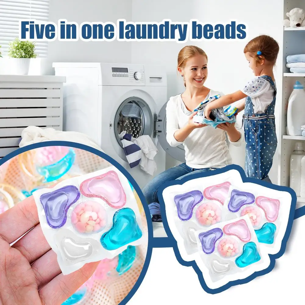 

1PCS Detergent Five-in-one Lasting Fragrance Laundry Detergent Laundry Balls Bead Condensate Multi-effect Fragrance Anti-mi J4V4