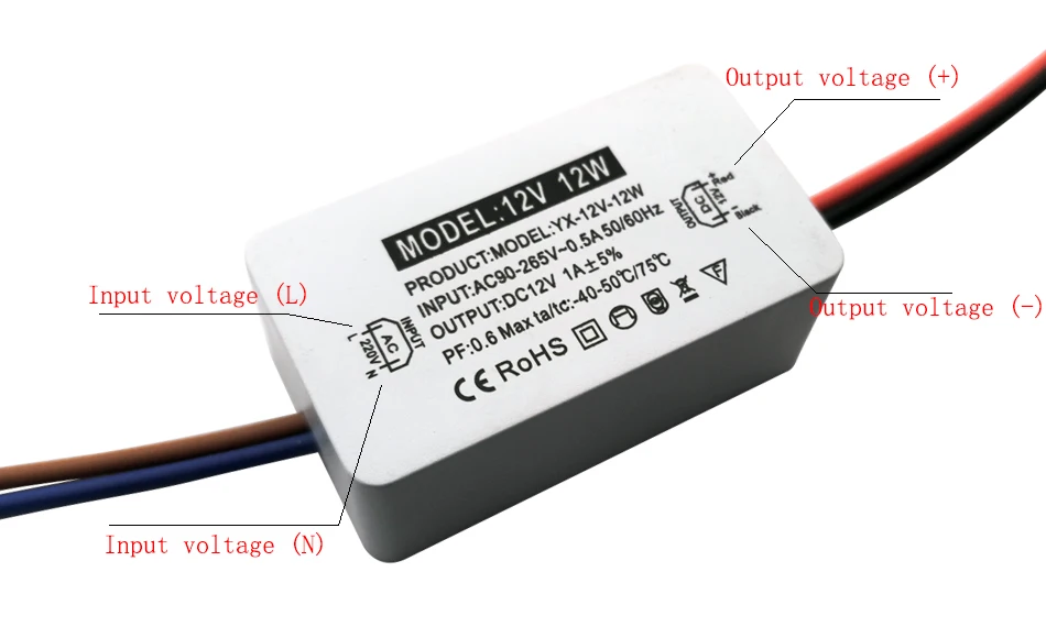 DC 12V LED-Netzteil Transformator Schaltertreiber 1A AC110V-220V 12W Adapter für CCTV LED-Beleuchtung Tragbare Geräte – Detail 2