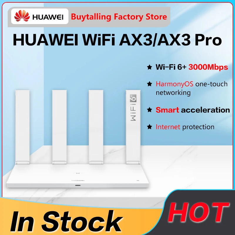 Huawei AX3 PRO Router Wifi 6 + 3000mbps Quad Core Wi-Fi Smart Home