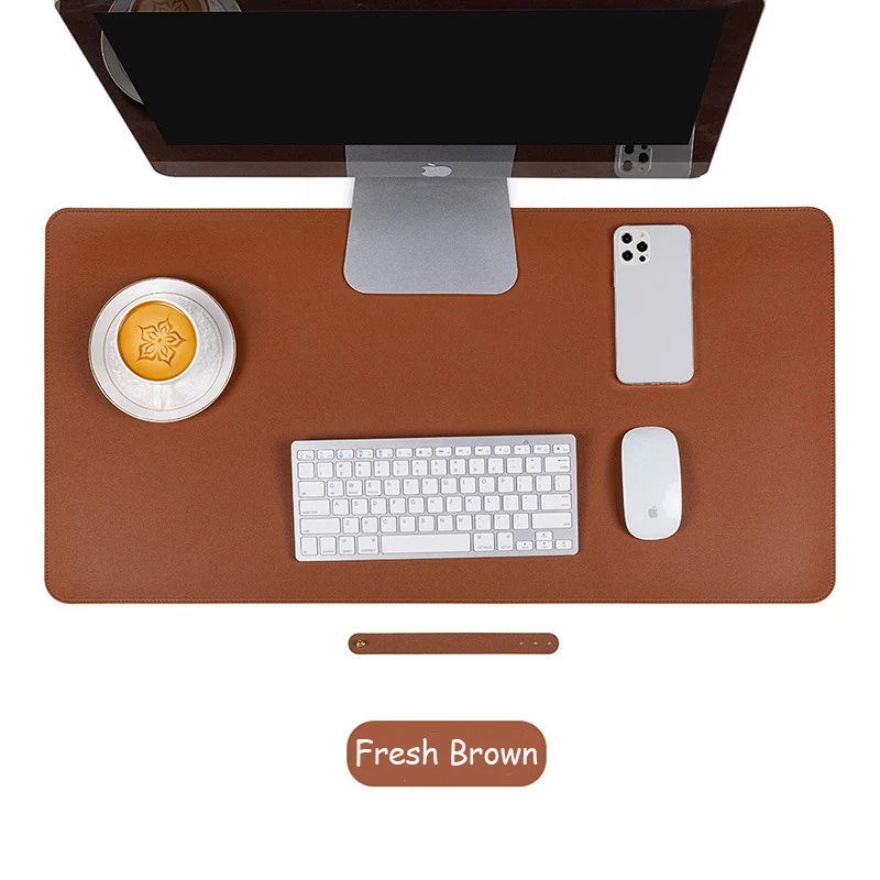 Oversized Waterproof PU Leather Desk Mat and Mouse Pad