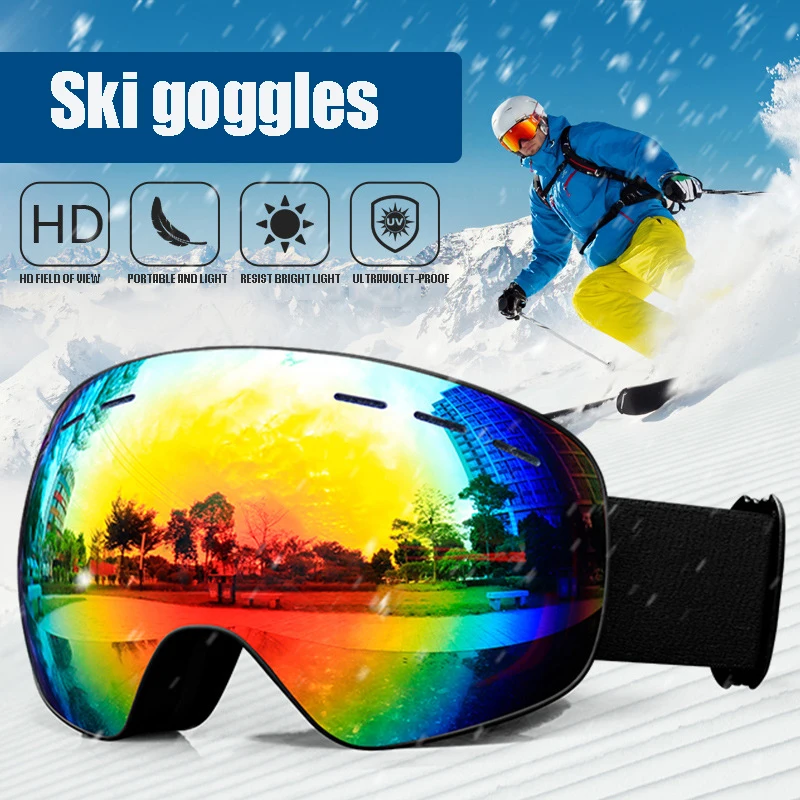 

High definition vision ski goggles Outdoor ski equipment Frameless ski goggles for men and women