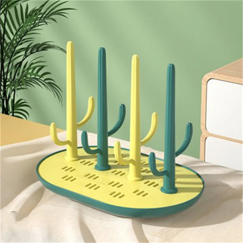 Detachable Baby Bottle Drying Rack Infant Feeding Bottle Drain Drying Racks Solid Color Feeding Cup Holder Storage Box Dryer