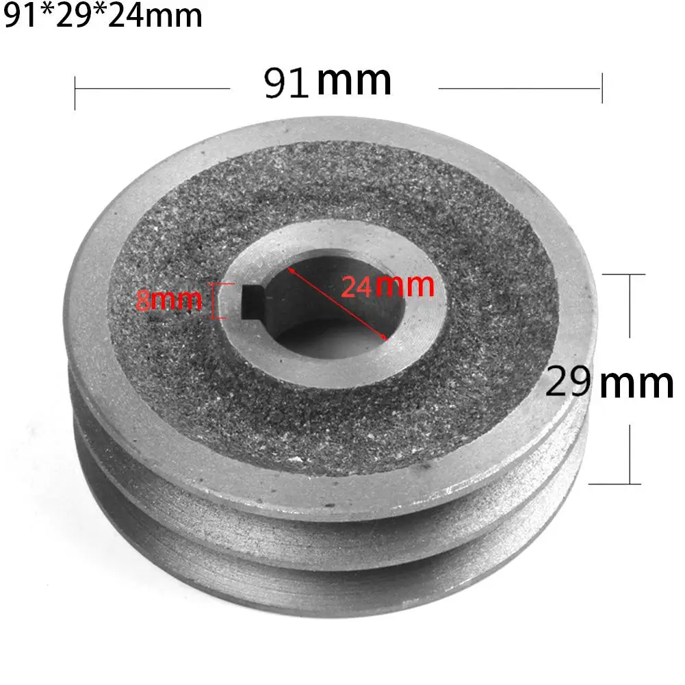 Belt Pulley V-Belt Pulley A-Type Double Slot Pulley Motor Material Cast Iron Dia 50mm-100 Power Tool Replacement Accessories