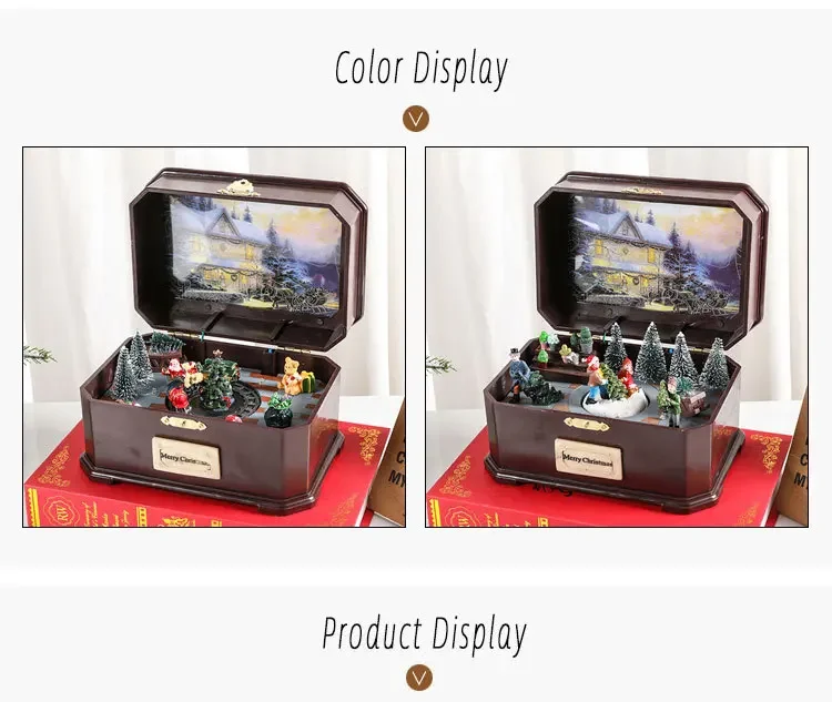 Rotating Music Box with LED Lights - USB/Battery Powered Gift for Christmas/Birthday! 🎄🎵 #GiftsForHer #HomeDecor 2