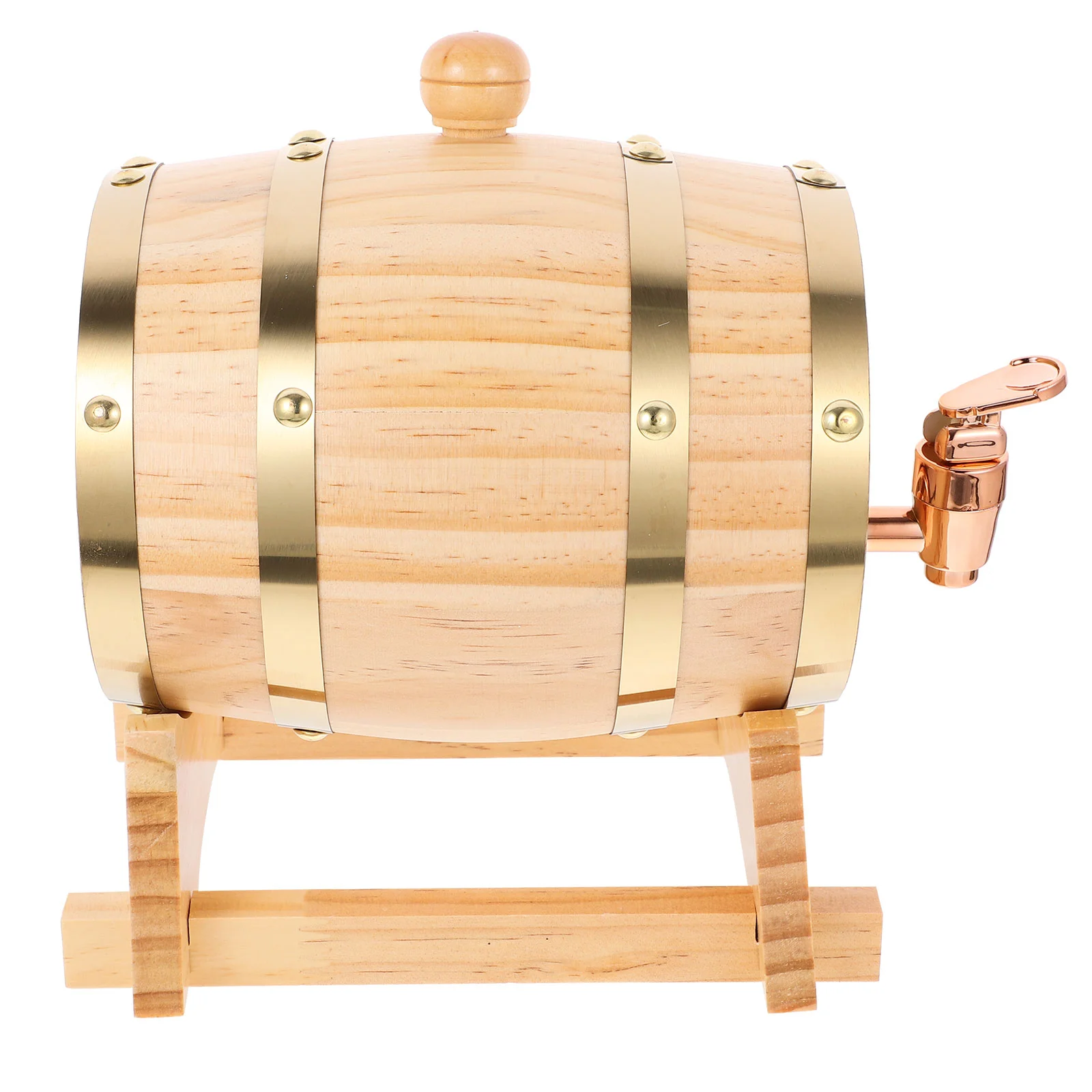 

Whiskey Barrel Dispenser Oak Aging Barrels Stand Spigot Home Decanter Small Container